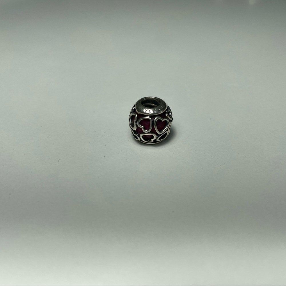 Authentic Pandora Cerise Encased in Love Charm